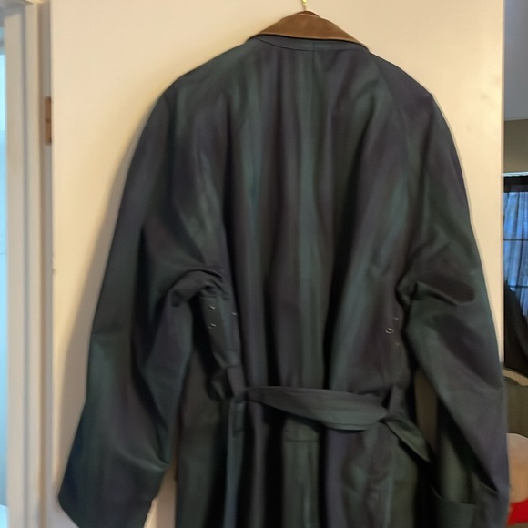 Polo black watch plaid trench coat XL - Picture 3 of 5